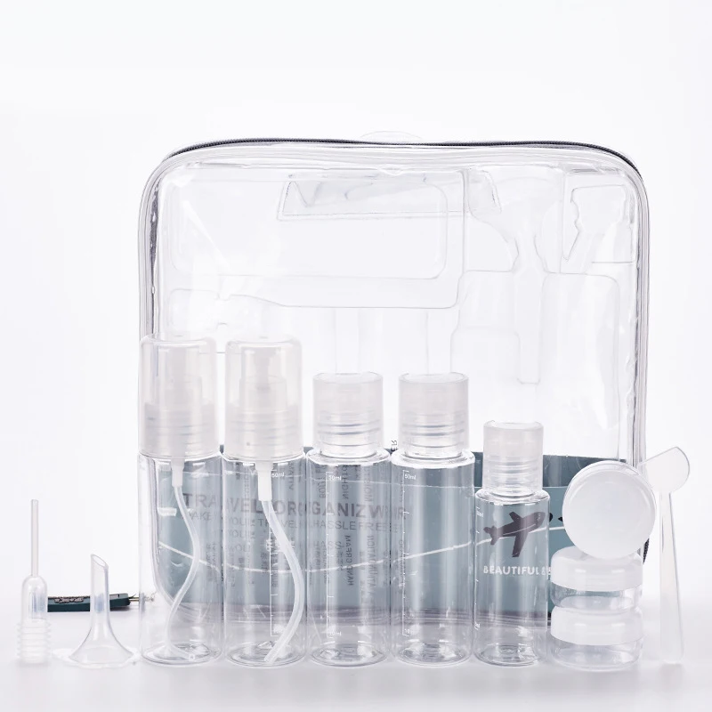 12 шт./компл. портативный распылитель пластик уход за кожей лица тара для кремов и