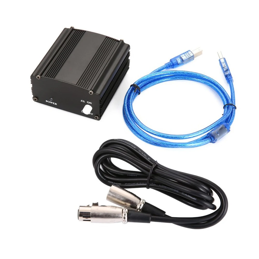 48В USB фантомный источник питания кабель Микрофон Кабель для мини-микрофон