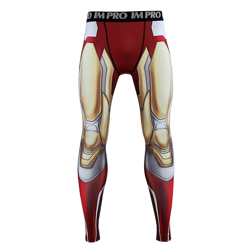 Мужские компрессионные трико с 3D принтом Iron Man Avengers 4 спортивные штаны облегающие