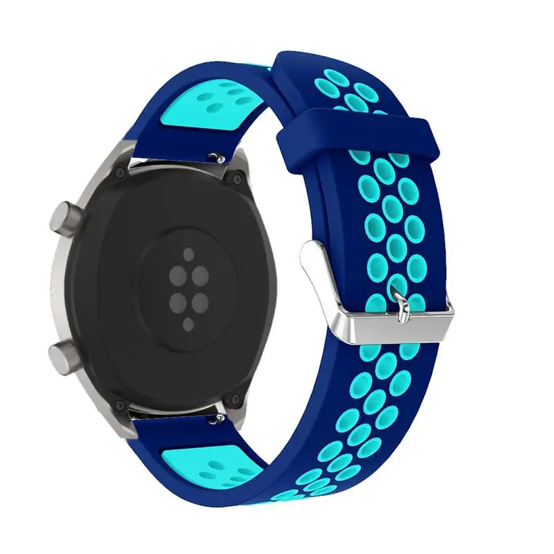 Силиконовый ремешок для huawei Watch GT унисекс Двухцветный силиконовый с круглым