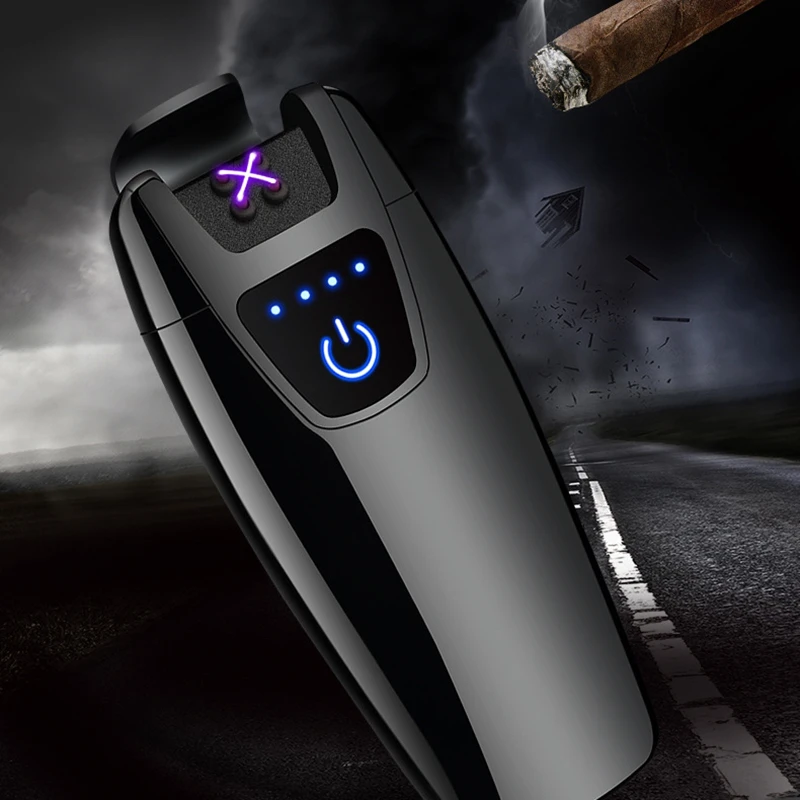 Новинка тонкая сигарета с зарядкой от Usb зажигалка экраном для нажатия