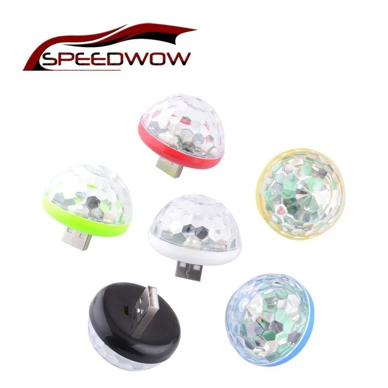 SPEEDWOW телефон Led USB автомобильный светильник 5 в RGB DJ изменение цвета Звук