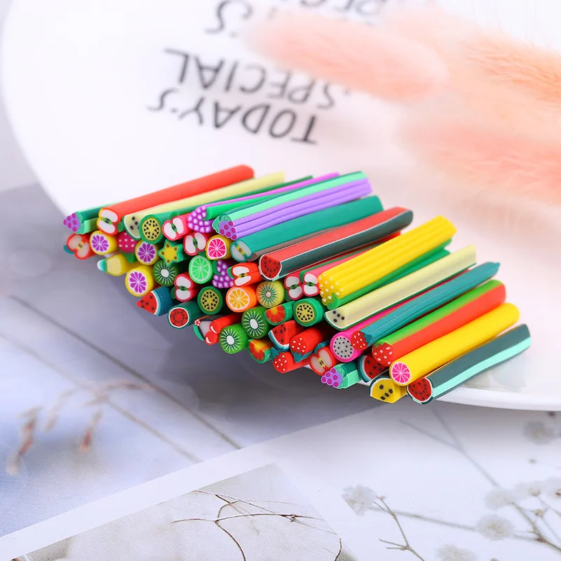 50 шт. DIY Craft 3D маникюрный цветок палочки для сердечек стержни наклейки полимерная