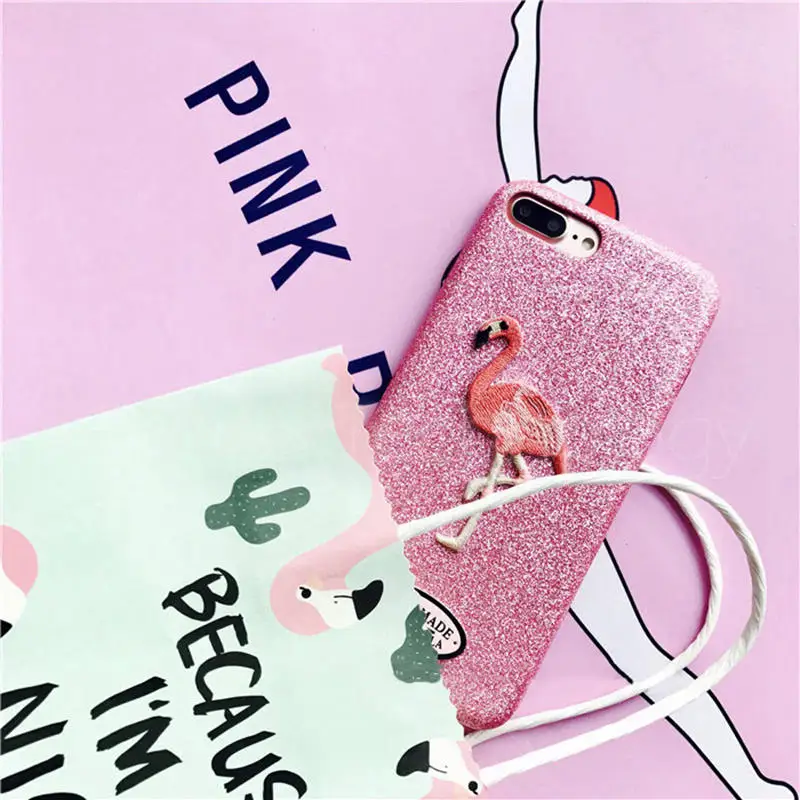 KISSCASE 3D розовый чехол для телефона с рисунком фламинго iPhone 7 8 6 6S Plus мягкий S Fundas Capa |