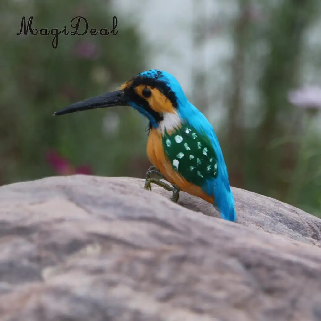 Реалистичные украшения для сада Kingfisher Bird статуя декор дерева внутреннее