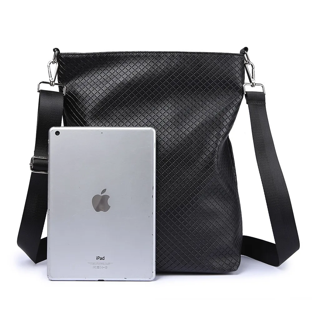 Crossbody Diaper Bag for Baby Care Black Plaid Large Capacity Messenger Nappy Changing Stylish Stroller | Мать и ребенок