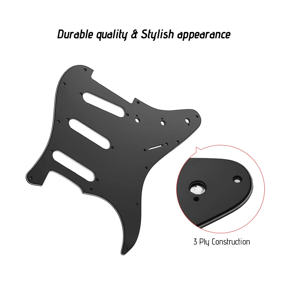 SSS электрогитара Pickguard 3 слойные ПВХ панели левшей для ST электрогитары гитары