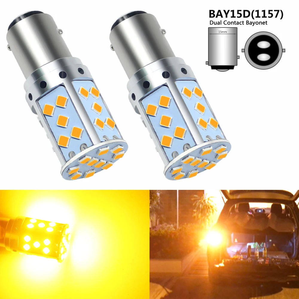 

2 шт., Автомобильные светодиодные лампы BAY15D 1157 P21/5W 35 SMD 9-30 в