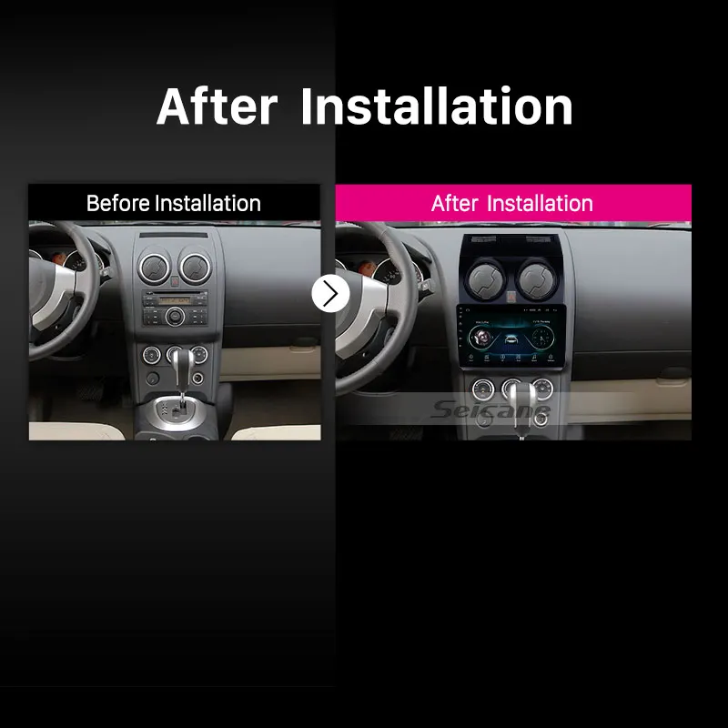 Seicane Автомагнитола 2DIN Navi Android 8 1 HD 9 &quotWifi Аудио головное устройство для NISSAN Qashqai 2005