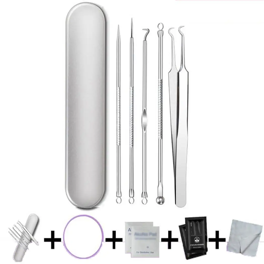 Нержавеющая сталь для удаления угрей прыщей экстрактор модный набор
