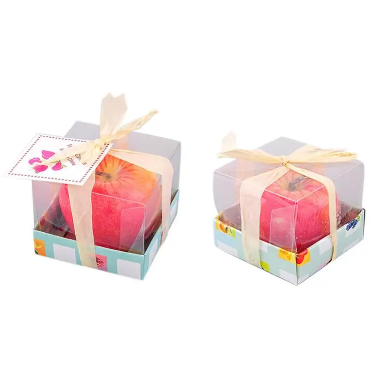 

Creative Apple Candles Birthday Wedding Aromatherapy Candle Christmas Eve Gift Box Christmas Decoration For Home Table Ornament