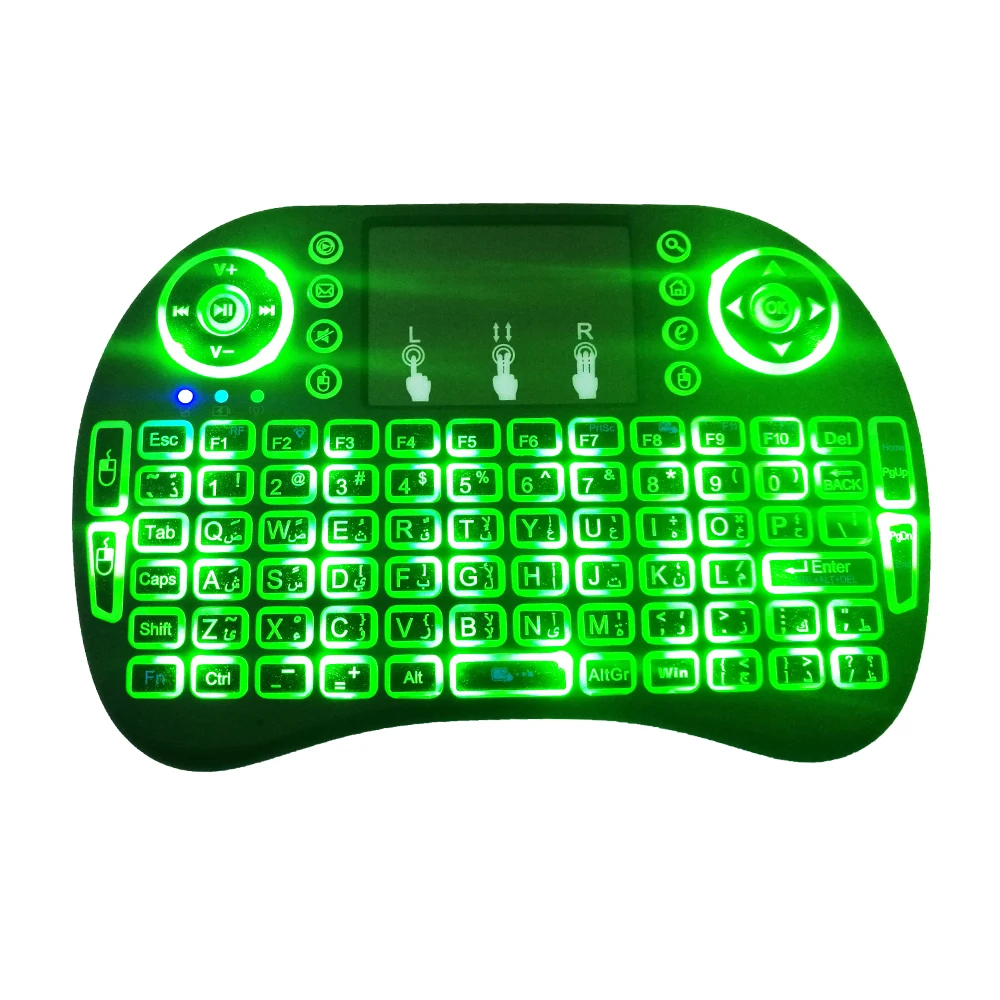 2 4 ГГц Беспроводной QWERTY клавиатура мини с тачпадом Мышь английский черный