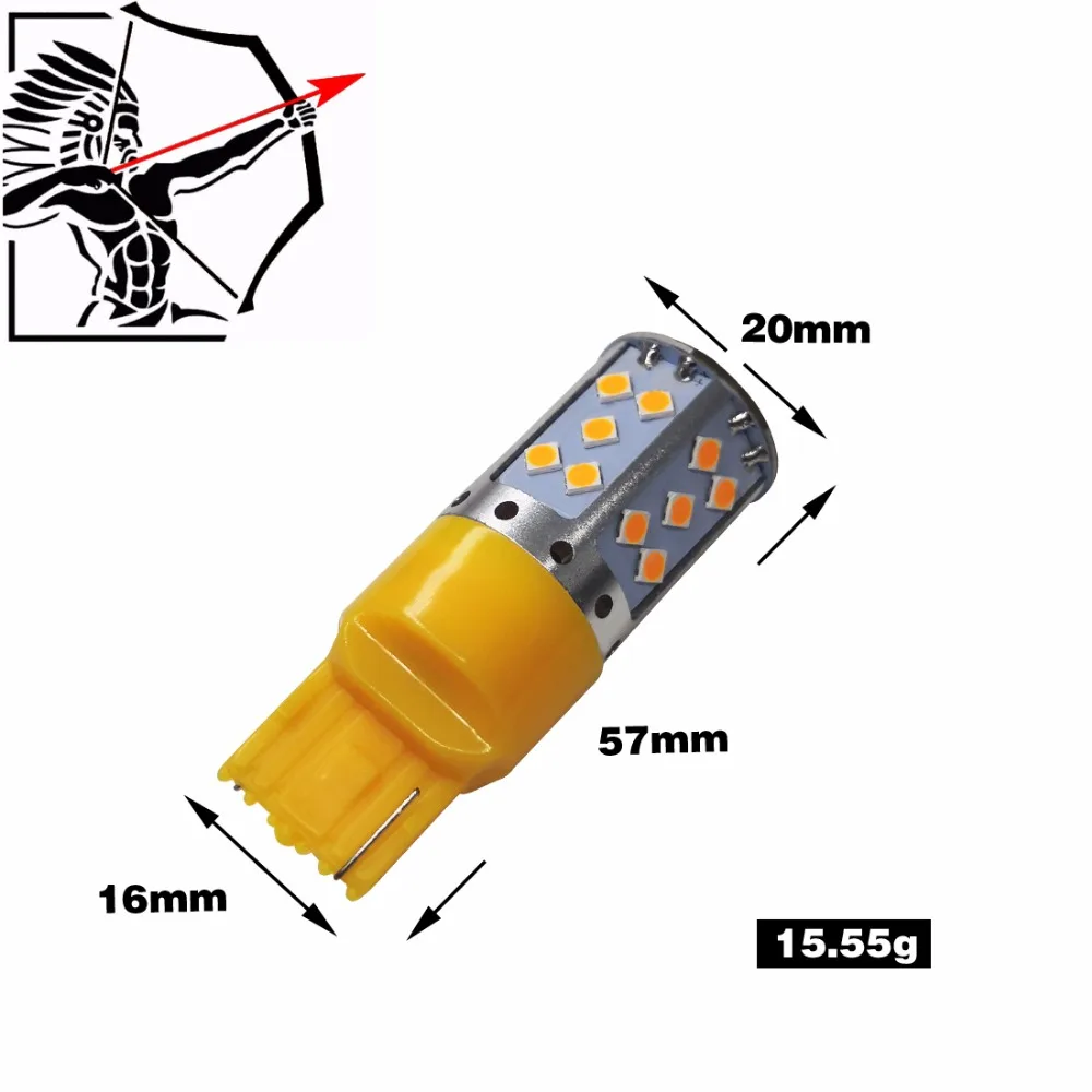 2 шт * Canbus Error Free светодиодный T20 7440 3030 35SMD лампы для автомобилей сигнала поворота