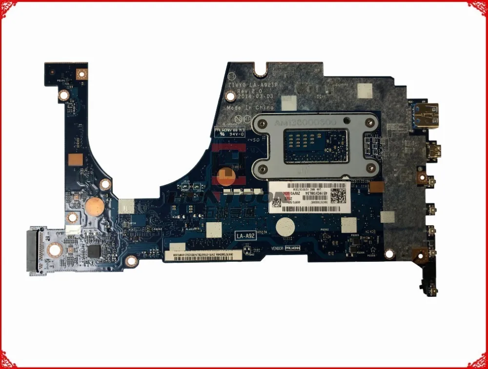 FRU: 5B20G19198 для Lenovo Yoga 2 13 материнская плата ноутбука ZIVY0 LA-A921P SR1EF I5-4210U 8GB RAMs 100%