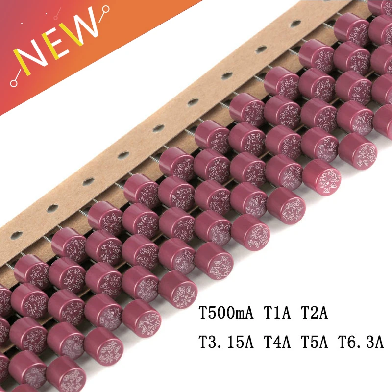 Цилиндрические предохранители T0.5A 1A 1.6A 2A 2.5A 3.15A 4A 5A 6.3A 250 В плавкий предохранитель