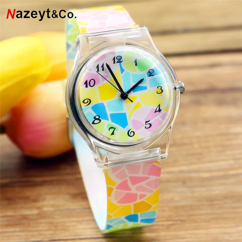 

Fashion Simple pattern Boys Girls Sports Watch Waterproof Silicone Students Watch Water Resistant women children analog watch