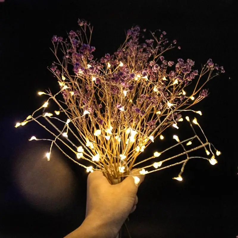 120LED гирлянда со звездным взрывом DIY IP65 с батарейным питанием 8 режимов
