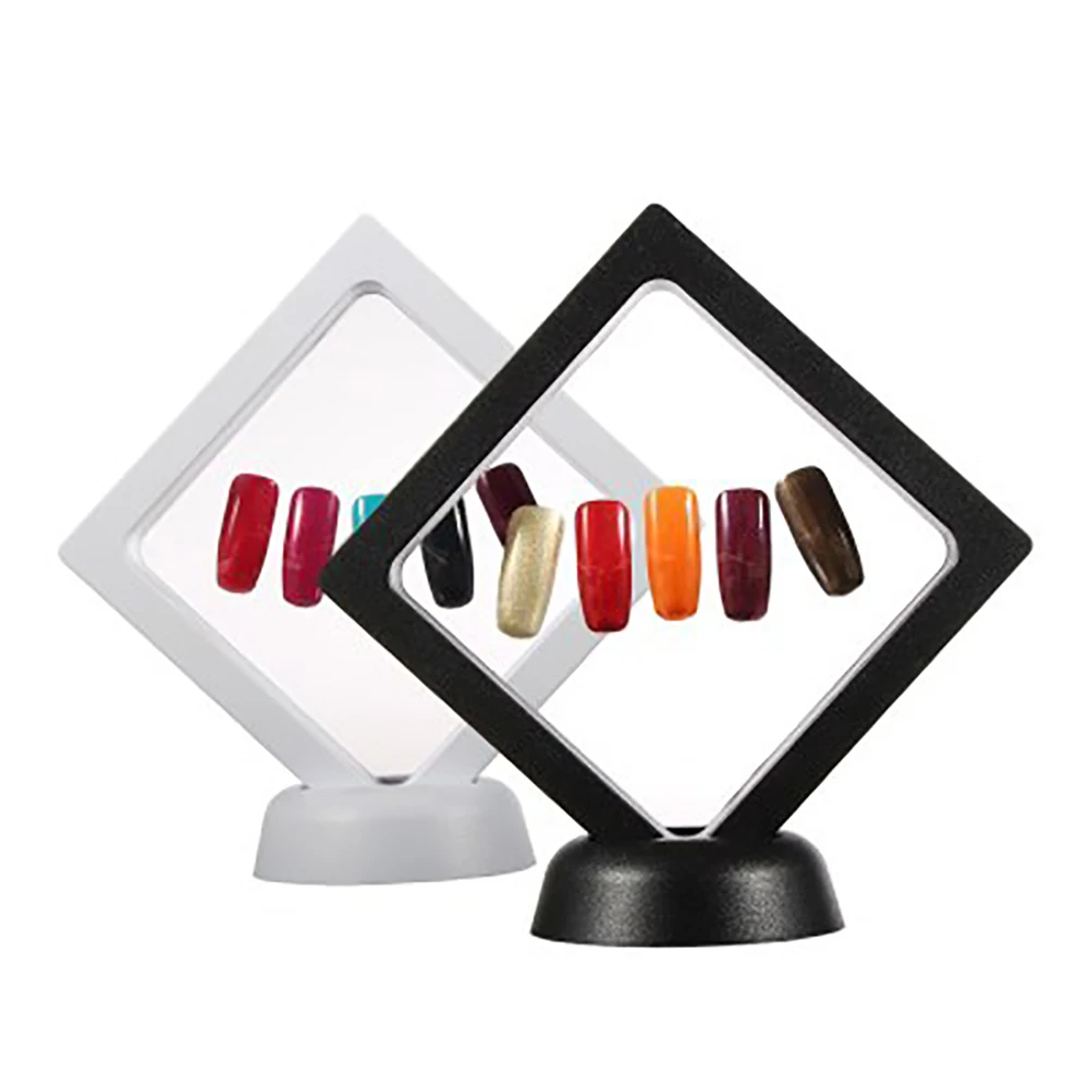 1 шт. белый/черный держатель подставки для ногтей с ПЭТ мембраной Декоративная