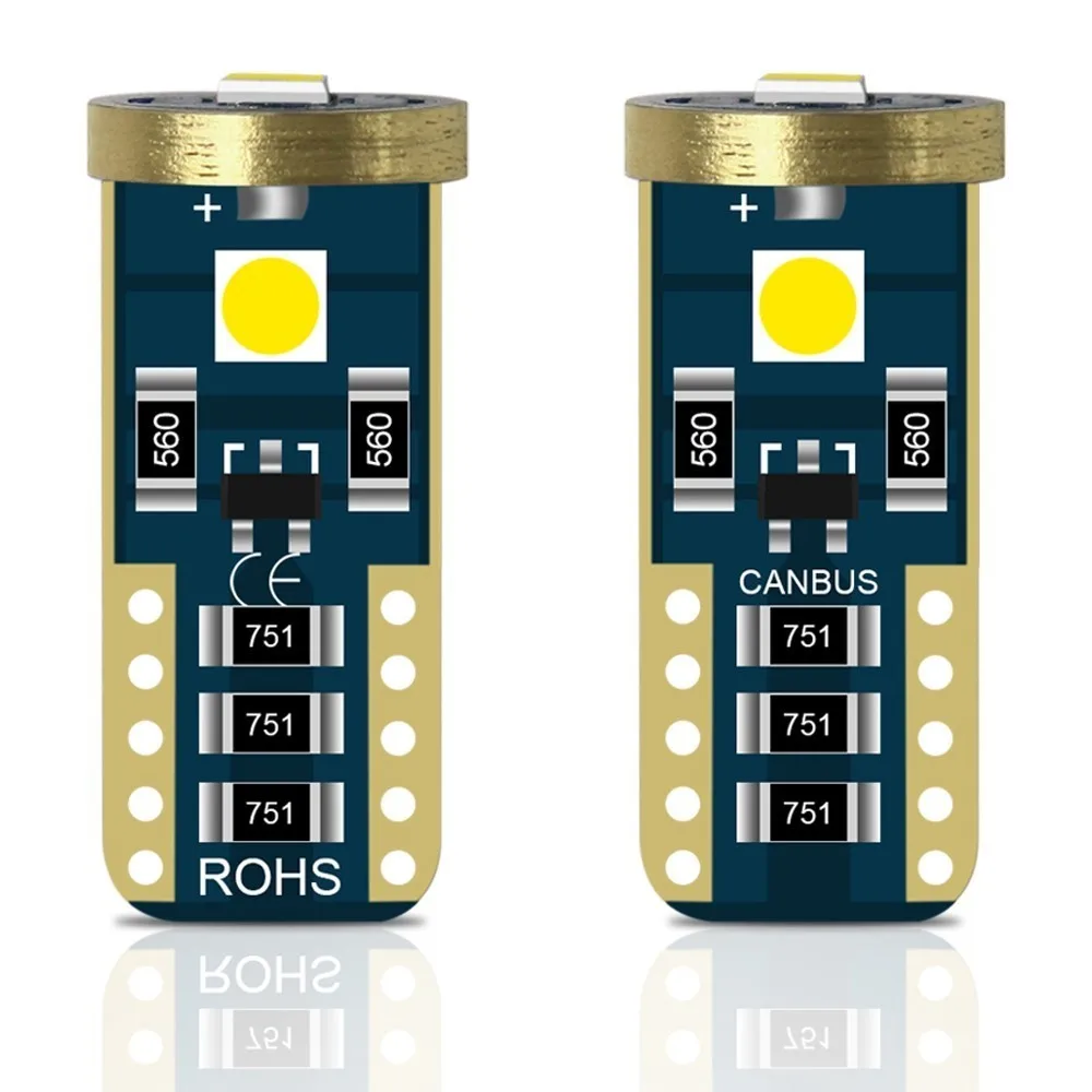 1 шт. 3030 SMD T10 W5W светодиодный Габаритные фонари для автомобиля лампа чтения