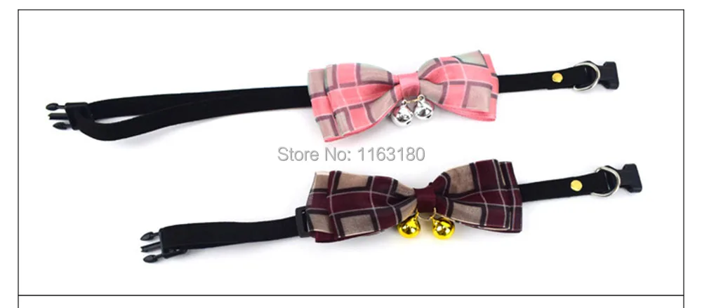 72pcs/lot Dog Collar Pet Collars With Bowknot Bells Charm Necklace For Dogs Cat Supplies | Дом и сад