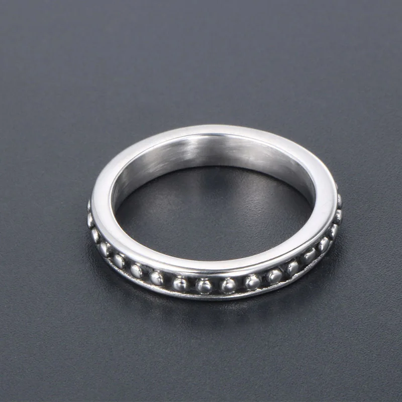 US 5-10 Size Classic Stainless Steel Rings for Men and Women Wave Point Grain Of Ring Lovers Male Women's | Украшения и
