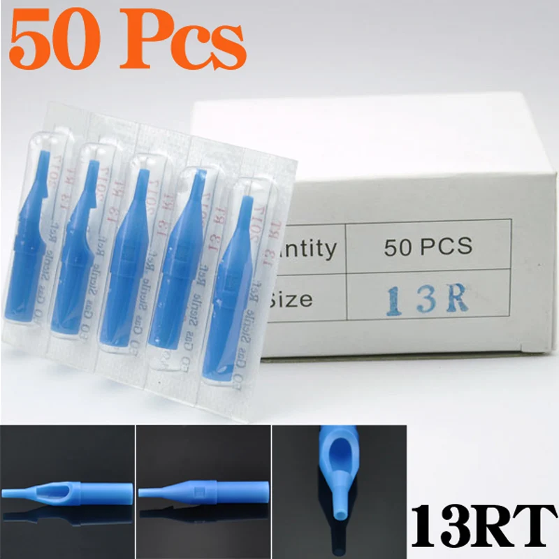 

50 шт., одноразовые насадки для татуировок, 3RT/5RT/7RT/9RT/11RT/13RT/15RT/18RT