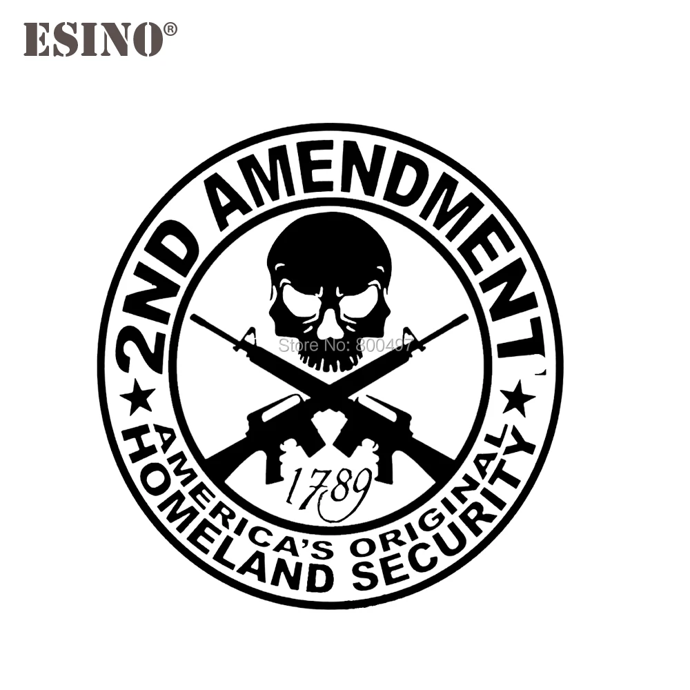 

10 x New Design America's 2nd Amendment Car Creative Decorative Auto Decal Cartoon Car Reflective Car Body Decal Pattern Vinyl