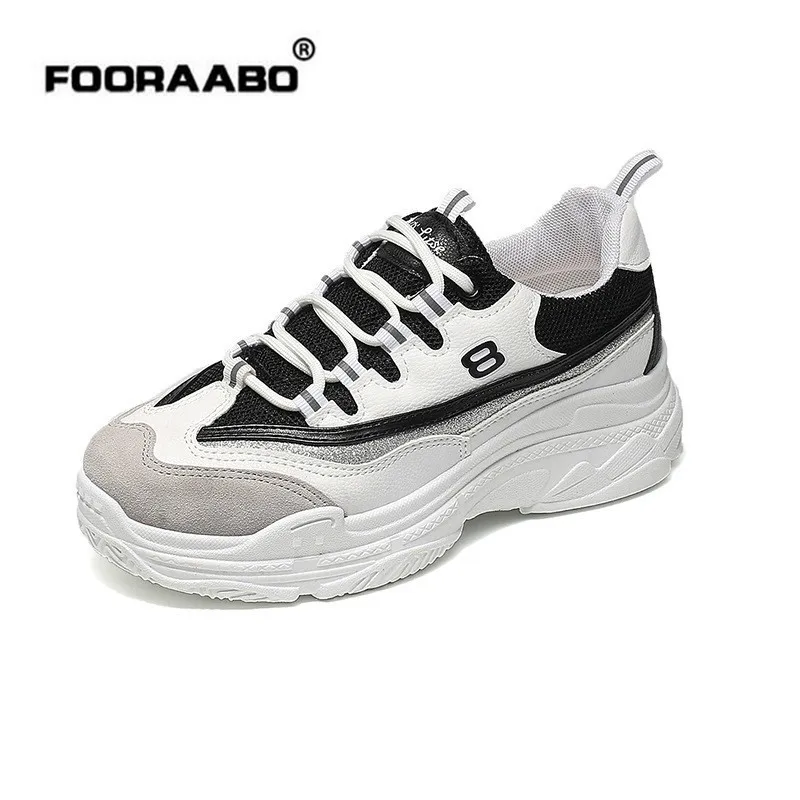 

Fooraabo Brand 2018 Running Shoes For Women Lace-Up Female Sport Shoes Woman Sneakers Breathable Chaussure Femme Sapato Feminino