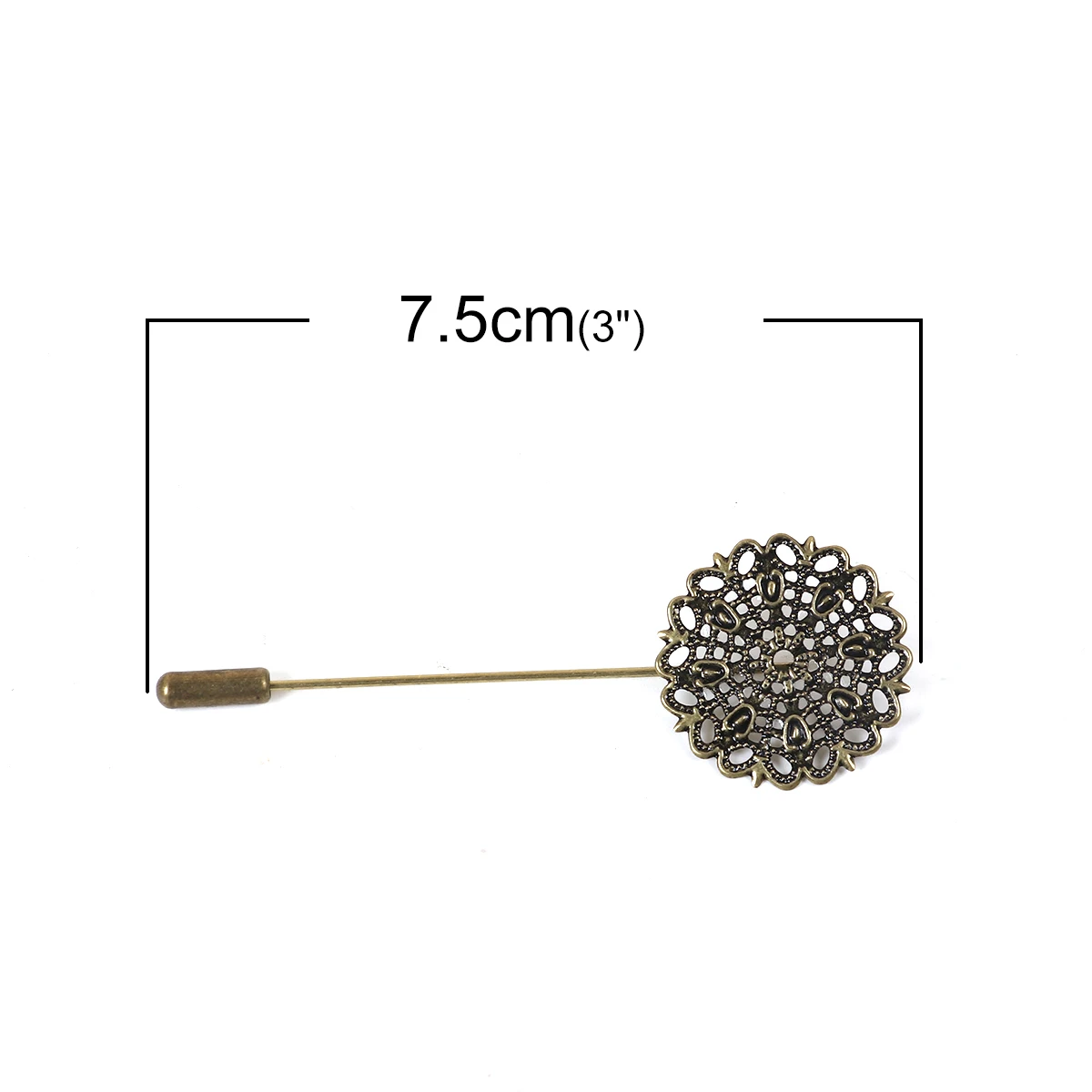 DoreenBeads с бронзовой филигранью под старину Цветочная брошка на спинку шпильки 7 5x2 5