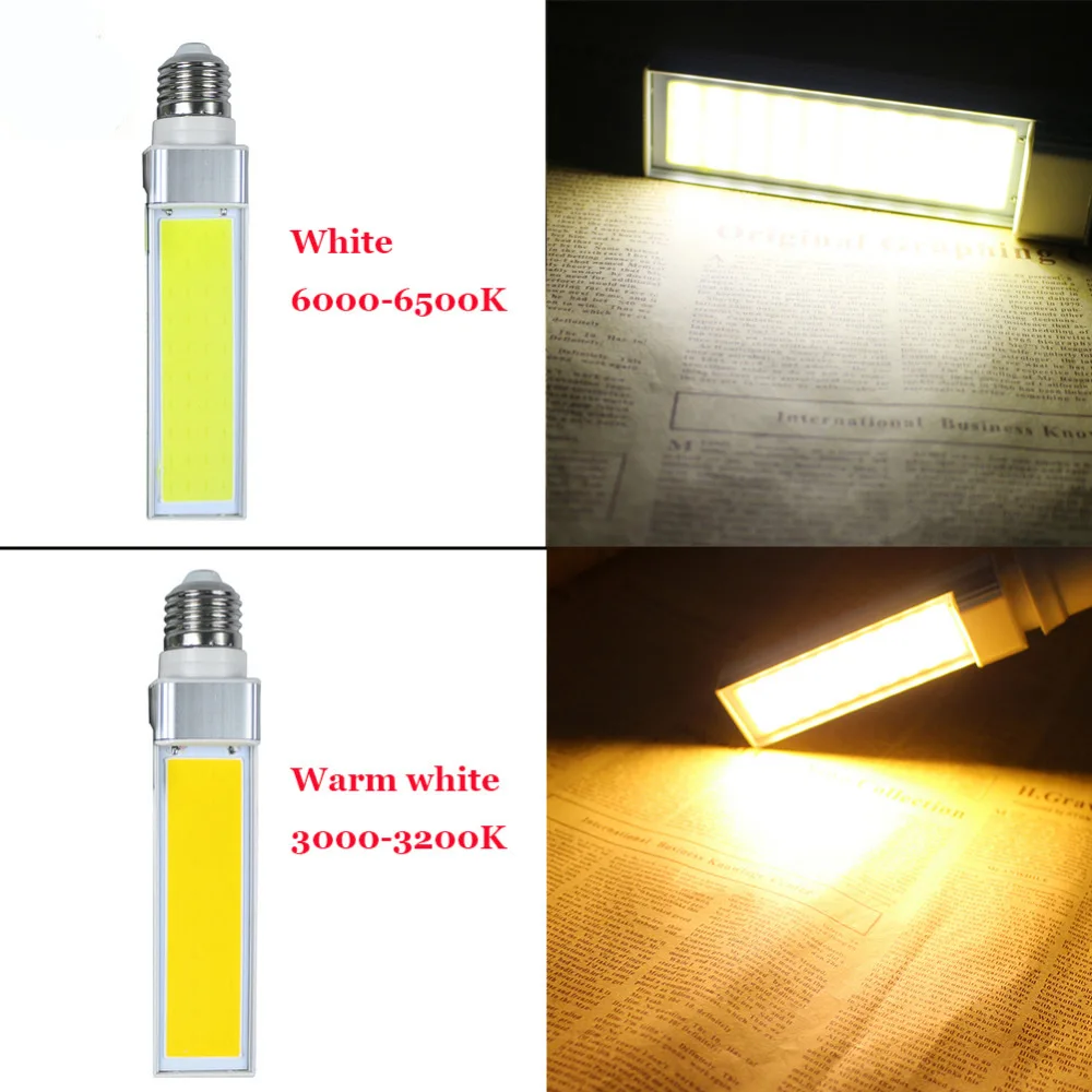 10 шт./лот 7 Вт 9 12 G24d E27 led PLC 2 контактный поворотный угол освещения COB PL лампа трубка