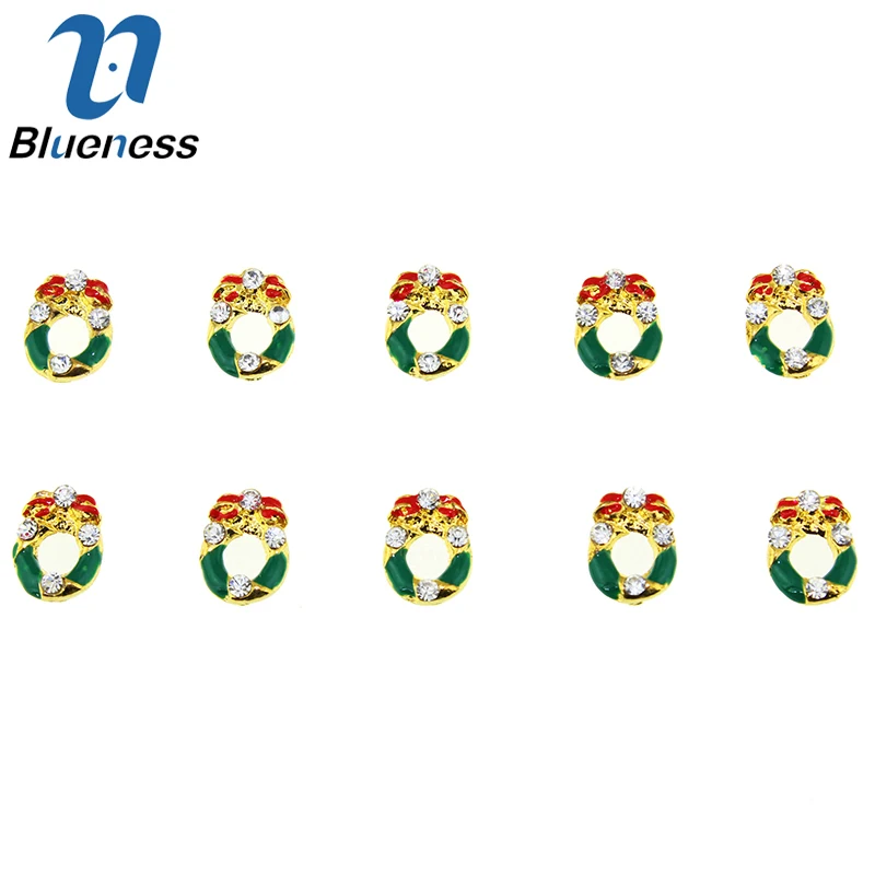 Blueness 10 шт./лот блестящие прозрачные украшения стразы на ногти Рождественский