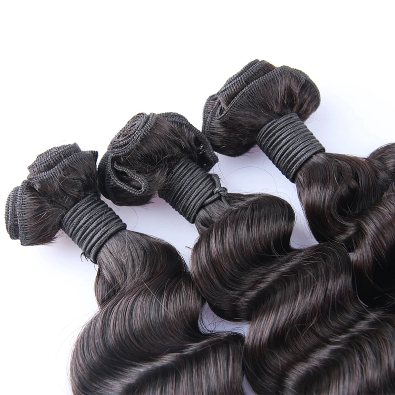 Hot Beauty Hair Brazilian Weave Bundles Funmi Double Drawn Remy 100% Human Ocean Wave Curly Extension | Шиньоны и парики