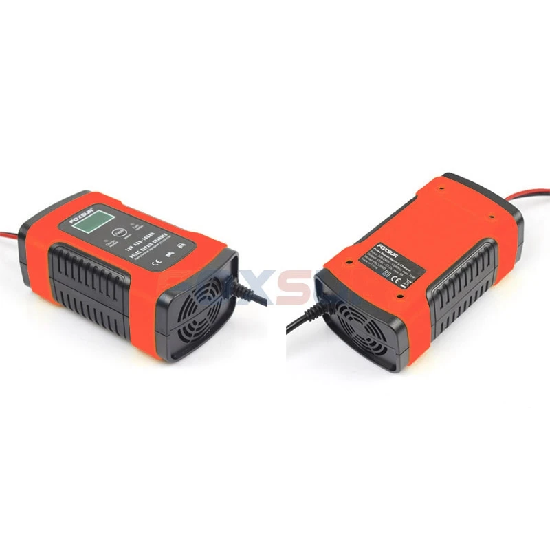 Foxsur 12V Универсальное зарядное устройство тип ремонта 12Ah 36Ah 45Ah 60Ah 100Ah импульсный