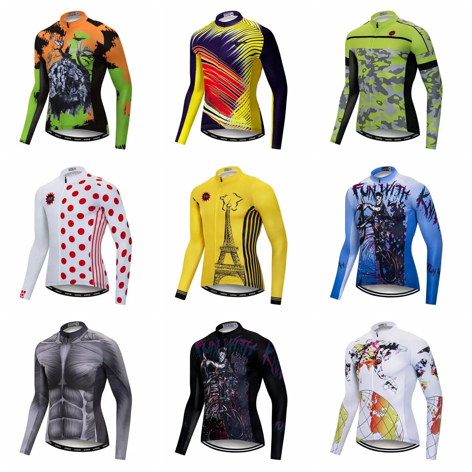 

Weimostar Long Sleeve Cycling Jersey Ropa Ciclismo Sportswear Winter Cycling Shirts MTB Bicycle Clothing Quick Dry Bike Jerseys