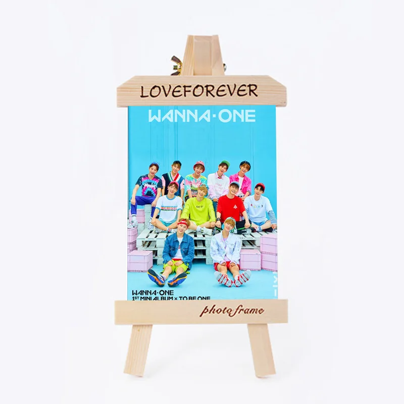 [MYKPOP] деревянная рамка want ONE + фото поп коллекция фанатов SA18090506|Игровые фигурки и