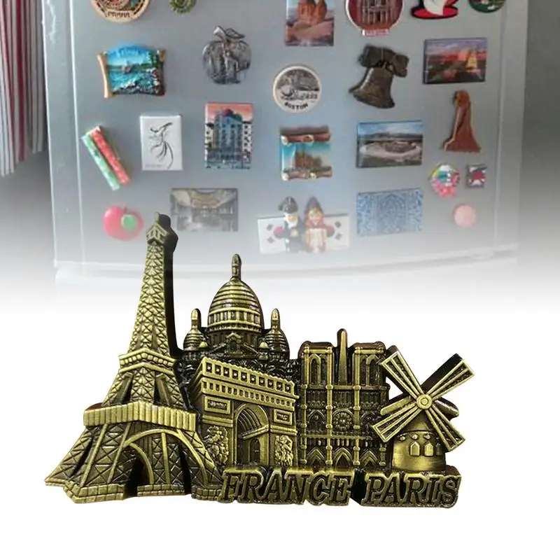 Инновационный металлический 3D Магнитный рефрижератор в Париже аксессуары для