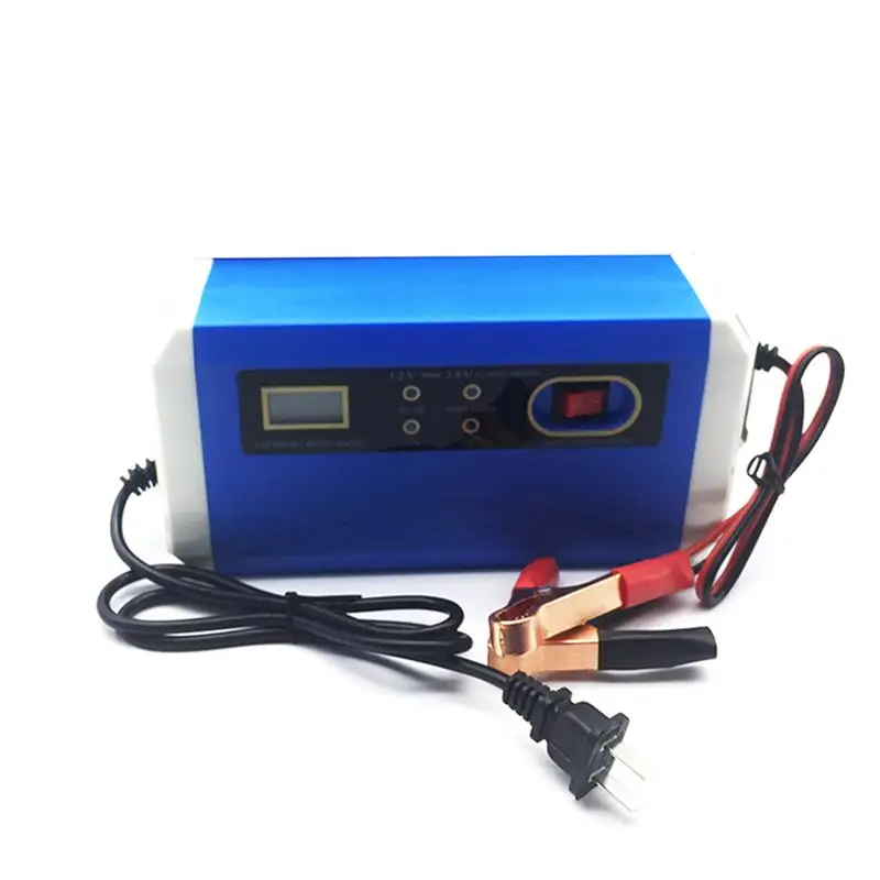 Full Automatic Car Battery Charger 20AH-200AH To 12V 24V Smart Fast Power Charging Suitable For Car Motorcycle