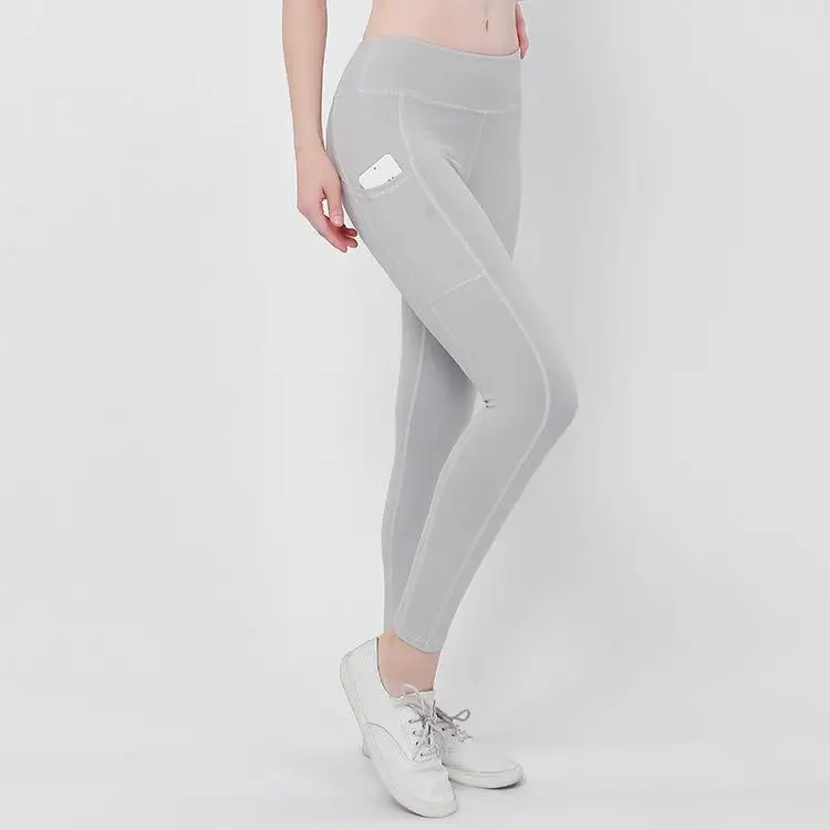 Women Yoga Pants Leggins Sport Fitness Elastic Gym Leggings Workout High Waist Tight Running Trousers GIRL Pink Green Gray | Спорт и