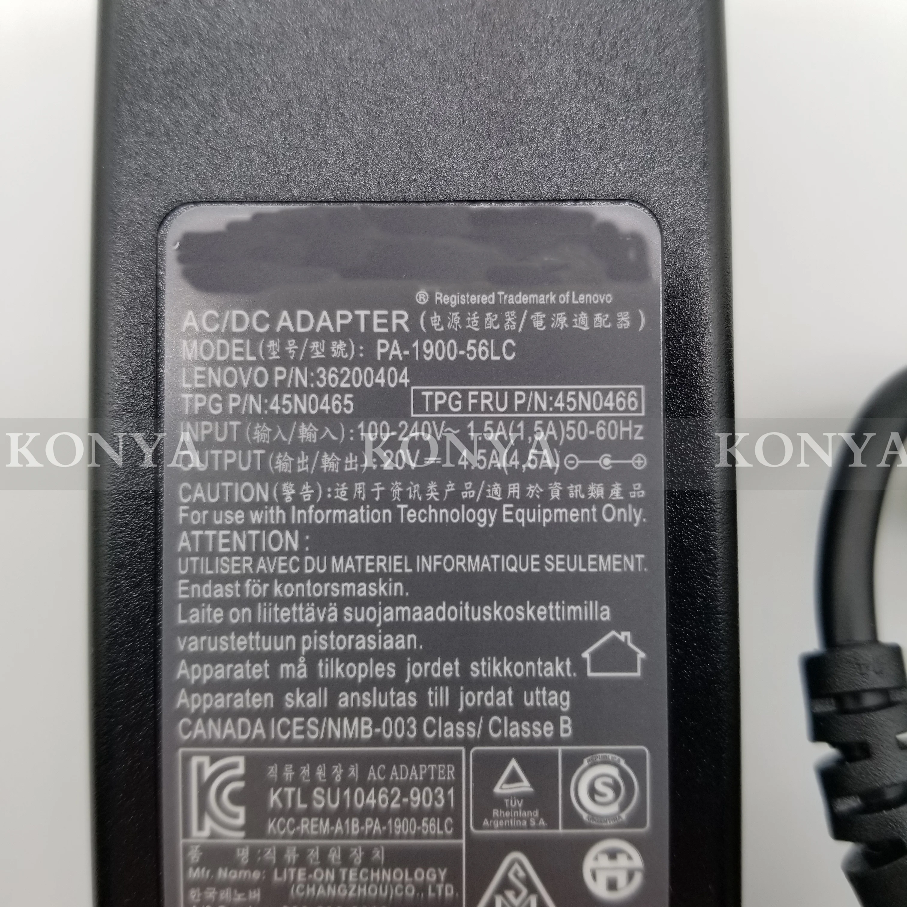 Новинка подлинное зарядное устройство для lenovo PA-1900-56LC 20 в 4 5a 90 Вт адаптер