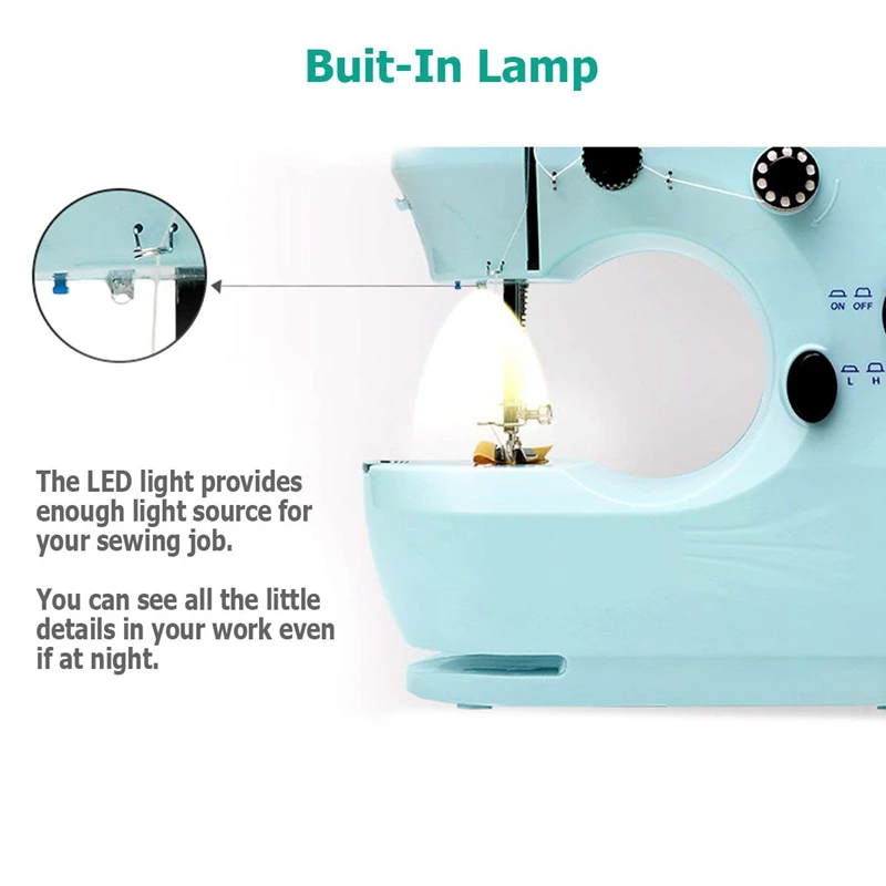 Швейная мини-машина для начинающих 2-скоростная швейная машина вышивки