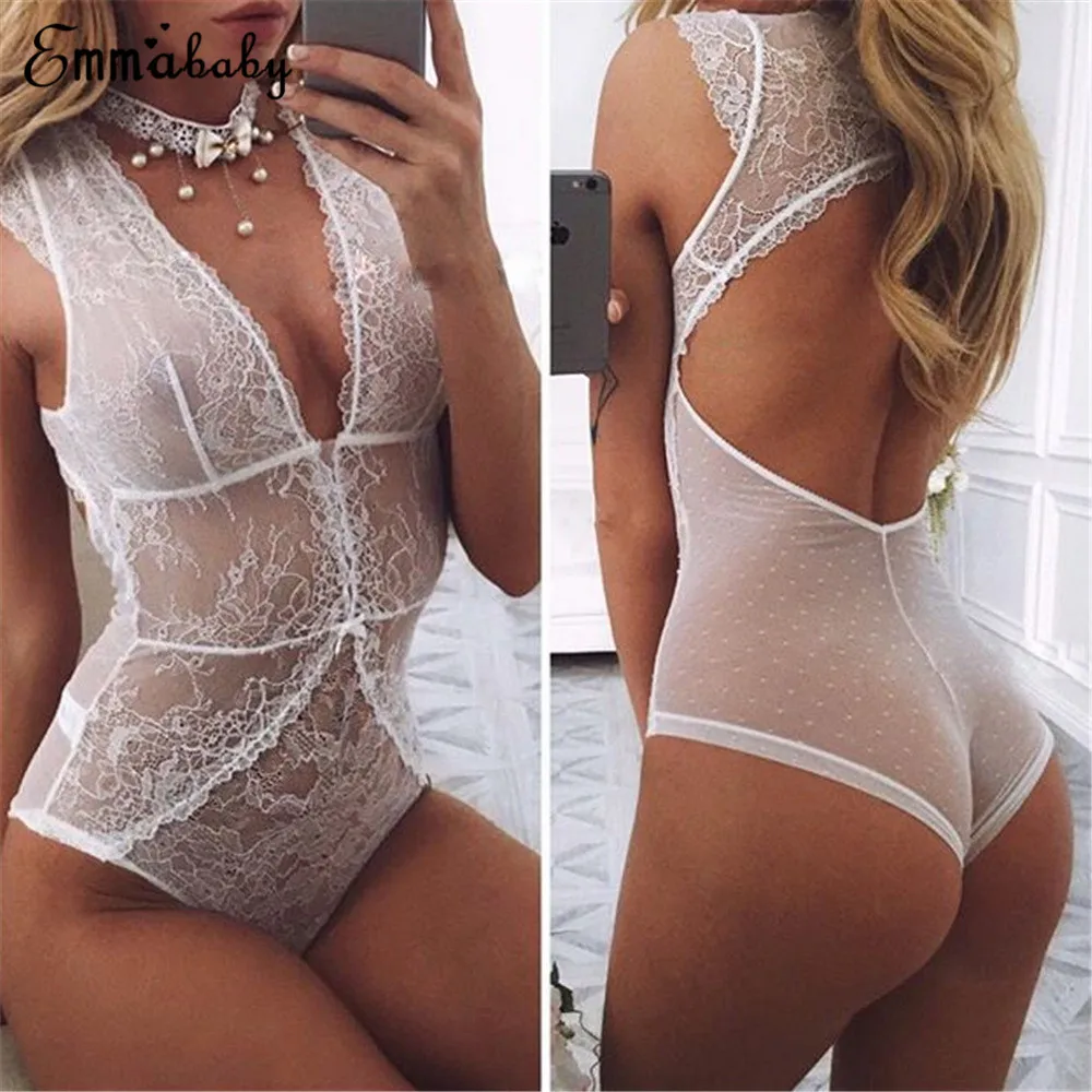 Сексуальное Кружевное прозрачное ночное белье женские колготы на всё тело