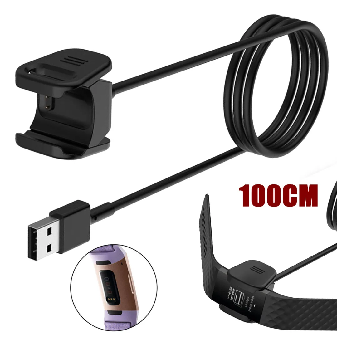 Портативный мини инструмент для улицы черный 100 см USB кабель зарядки замена Fitbit