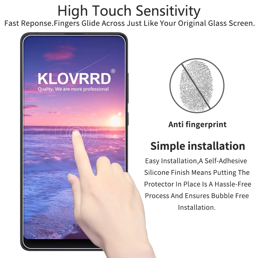 KLOVRRD 2.5D Закаленное стекло для Xiao mi x 2 S 9 H прозрачная защитная пленка с защитой от