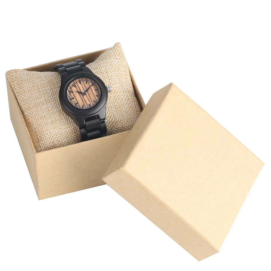 

Casual Business Wooden Women's Watch Quartz Movement Elegant Ladies Minimalist Wood Bangle Wristwatches New Arrival 2019