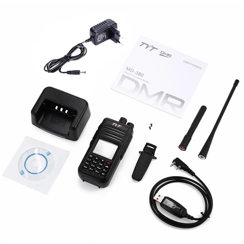 TYT MD 380 VHF портативная рация цифровой трансивер 136 174 МГц Поддержка 1000 канала