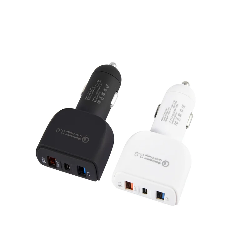 Быстрое Автомобильное зарядное устройство Bakeey QC3.0 Type C с 3 usb портами для iPhoneX XR mi8