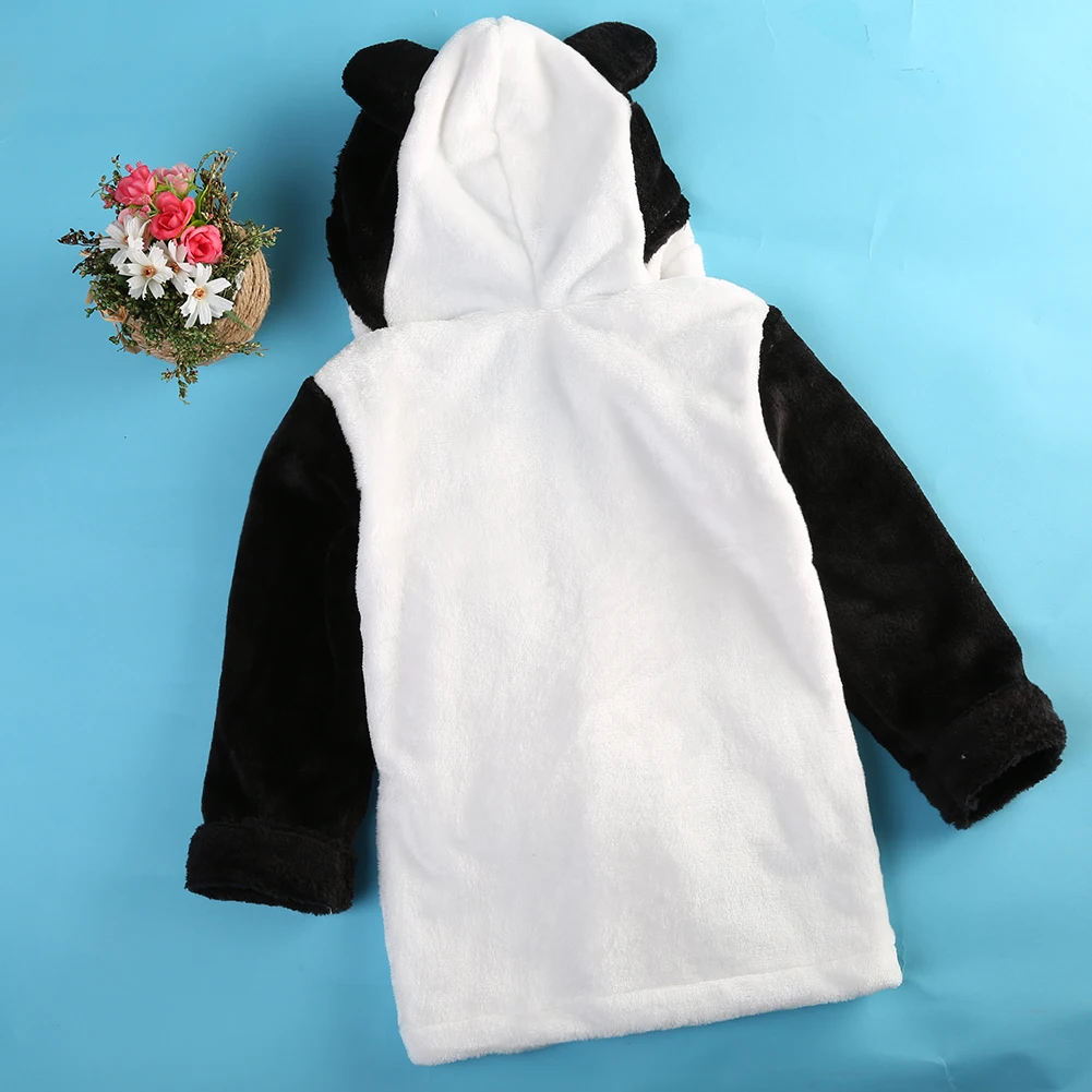 Милое детское банное полотенце одеяло из кораллового флиса Халат с капюшоном для