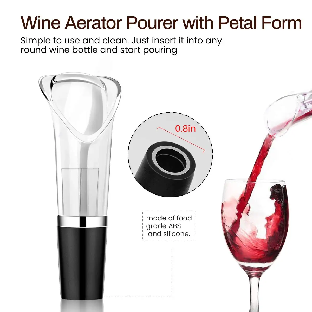Новый штопор 3 в 1 для бутылок вина с фольга резак аэратор Pourer вакуумная пробка
