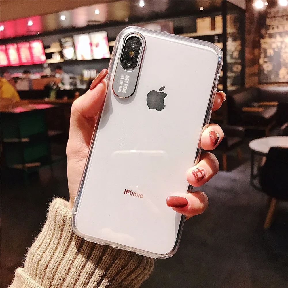KISSCASE Прозрачный чехол для iPhone X XS Max 7 8 Plus XR Кристальный мягкий телефона 6 6s Funda |