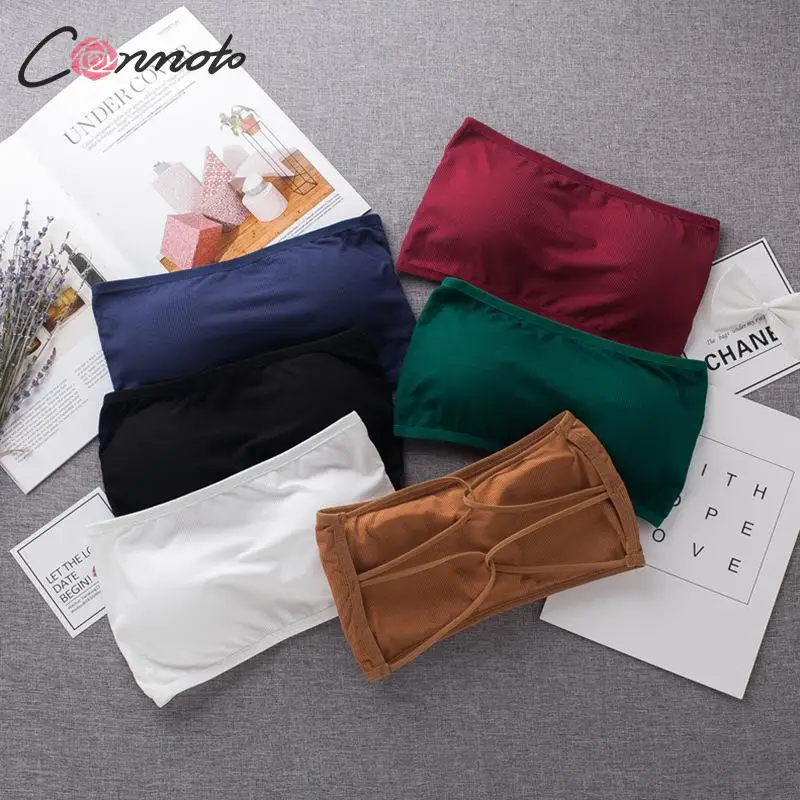 Conmoto Модные однотонные топы сексуальные с открытой спиной прямые со шнуровкой